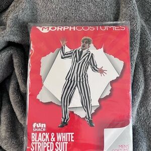 MorphCostumes Black & White Striped Suit/Beetlejuice costume